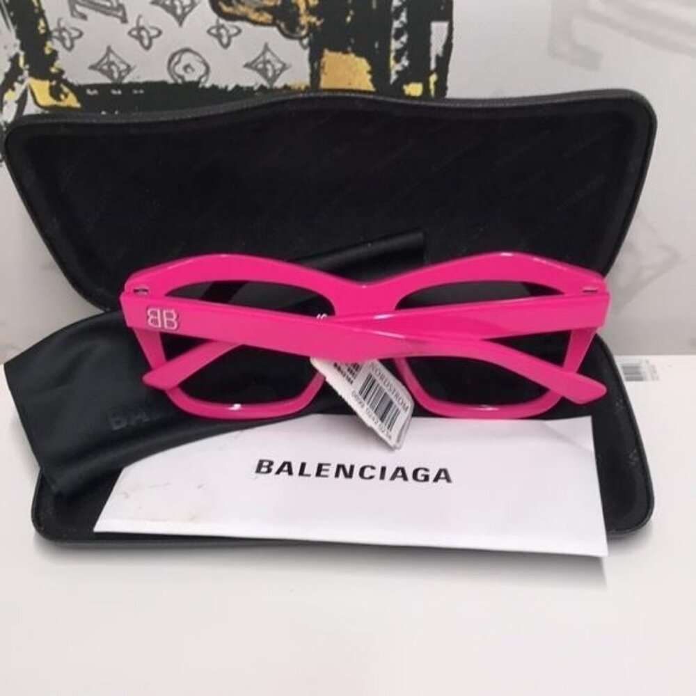 🕶️ New Authentic Balenciaga BB0216S 003 Fuchsia Sunglasses - Picture 11 of 11